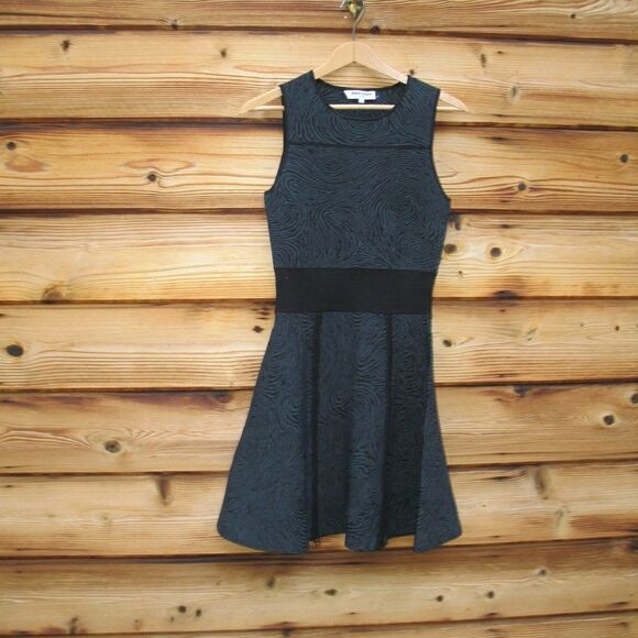 NWOT Opening Ceremony Green Black Knit Zip Dress - Picture 3 of 11